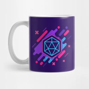 Cyberpunk Vintage Pop D20 Dice Tabletop RPG Mug